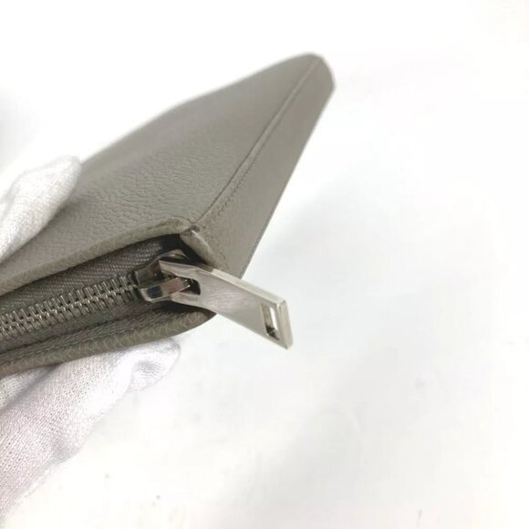 AUTHENTICITY GUARANTEED SAINT LAURENT PARIS Long wallet logo Zip Around - Picture 8 of 13